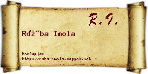 Rába Imola névjegykártya